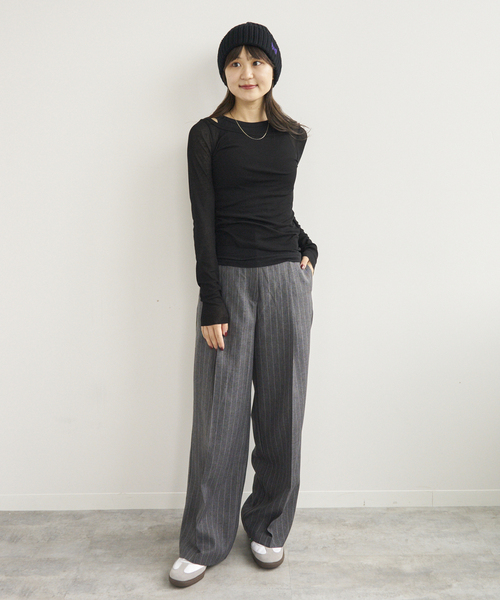 セール】シアーレイヤードトップス（Tシャツ/カットソー