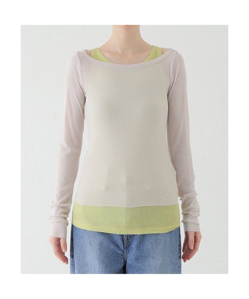 セール】シアーレイヤードトップス（Tシャツ/カットソー