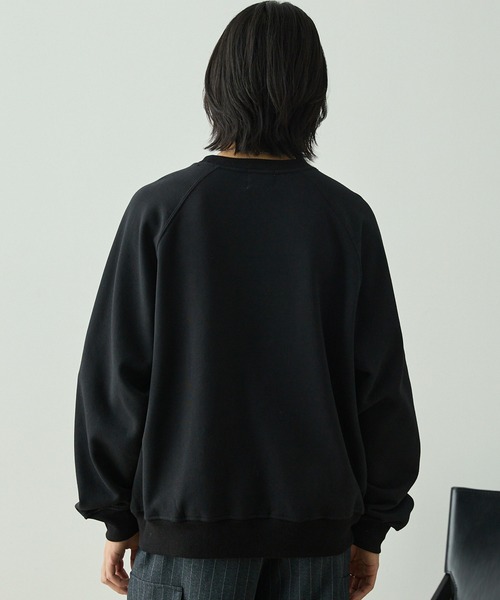 エブール バルーンスリーブ　トップス ブラック 長袖 スウェット トレーナー スウェット ラウンドネックバルーンスリーブ