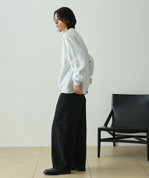 EMMA CLOTHES（エマクローズ）の「ラグランバルーンスリーブオーバーサイズスウェット（スウェット・メンズ・ネイビー/ブラック/ブラウン/チャコールグレー/ライトグレー/グレイッシュブルー・M/L/S）」の16枚目の写真