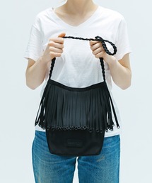 BAICYCLON by Bagjack(�o�C�V�N���� �o�C �o�O�W���b�N)�́yBAICYCLON�zTAPE FRINGE ONE SHOULDER BAG�iLARGE�j BCL-83(�V�����_�[�o�b�O)