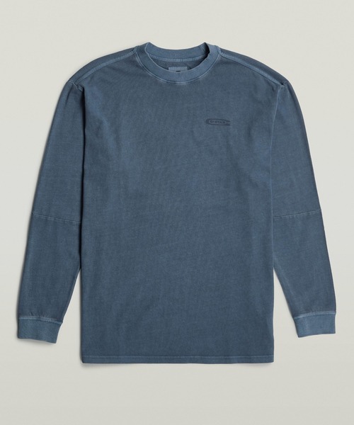 G-STAR(ジースター)の「PIGMENT DYE LOOSE T-SHIRT/オーバーサイズピグメントダイロゴロングスリーブTシャツ(Tシャツ/カットソー・メンズ・ダークブラック/ブルー系その他・X-LARGE/SMALL/MEDIUM/LARGE/X-SMALL)」の6枚目の写真