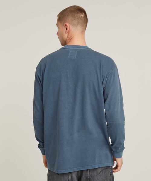 G-STAR(ジースター)の「PIGMENT DYE LOOSE T-SHIRT/オーバーサイズピグメントダイロゴロングスリーブTシャツ(Tシャツ/カットソー・メンズ・ダークブラック/ブルー系その他・X-LARGE/SMALL/MEDIUM/LARGE/X-SMALL)」の14枚目の写真