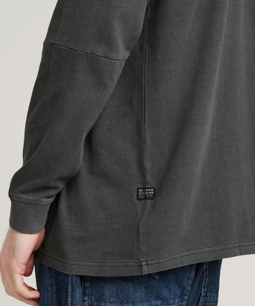 G-STAR(ジースター)の「PIGMENT DYE LOOSE T-SHIRT/オーバーサイズピグメントダイロゴロングスリーブTシャツ(Tシャツ/カットソー・メンズ・ダークブラック/ブルー系その他・X-LARGE/SMALL/MEDIUM/LARGE/X-SMALL)」の11枚目の写真