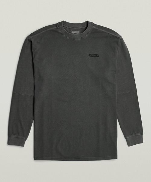 G-STAR(ジースター)の「PIGMENT DYE LOOSE T-SHIRT/オーバーサイズピグメントダイロゴロングスリーブTシャツ(Tシャツ/カットソー・メンズ・ダークブラック/ブルー系その他・X-LARGE/SMALL/MEDIUM/LARGE/X-SMALL)」の12枚目の写真