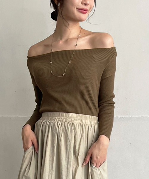 Jewelobe(ジュエローブ)の「2wayボレロドッキングタイトリブニットトップス(ニット/セーター・レディース・ブラック/ブラウン・FREE)」の21枚目の写真