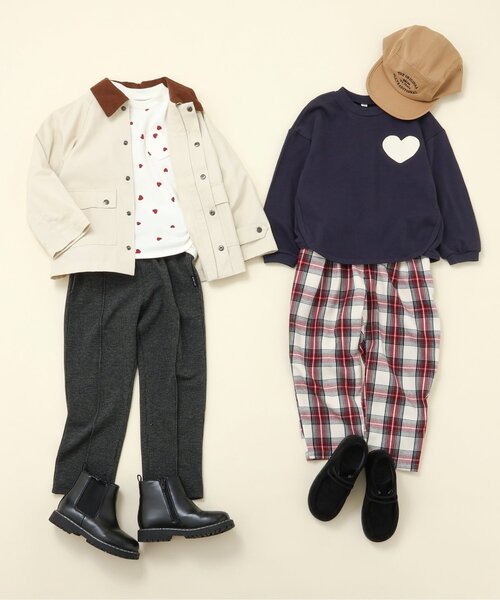 apres les cours（アプレレクール）の「無地・総柄ゆったりトレーナー（スウェット・キッズ・アイボリー/レッド/サーモンピンク/ブラック/ネイビー/その他3/クリーム・110/100/90/80/140/130/120）」の13枚目の写真