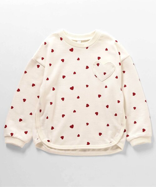 apres les cours（アプレレクール）の「無地・総柄ゆったりトレーナー（スウェット・キッズ・アイボリー/レッド/サーモンピンク/ブラック/ネイビー/その他3/クリーム・110/100/90/80/140/130/120）」の15枚目の写真