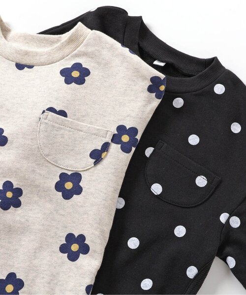 apres les cours（アプレレクール）の「無地・総柄ゆったりトレーナー（スウェット・キッズ・アイボリー/レッド/サーモンピンク/ブラック/ネイビー/その他3/クリーム・110/100/90/80/140/130/120）」の18枚目の写真