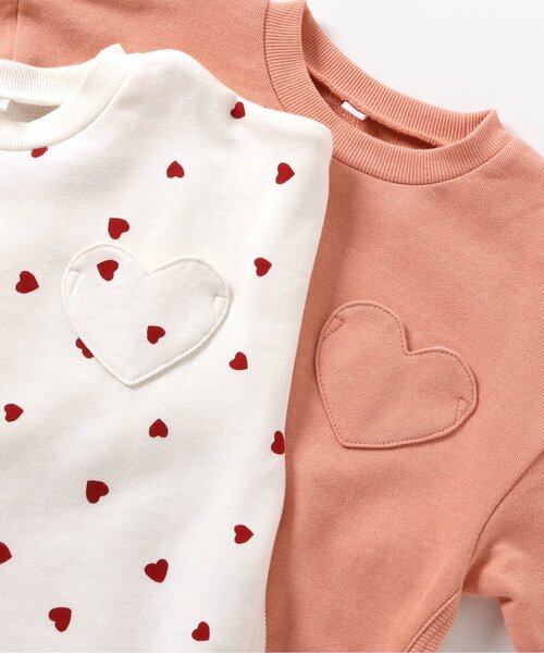 apres les cours（アプレレクール）の「無地・総柄ゆったりトレーナー（スウェット・キッズ・アイボリー/レッド/サーモンピンク/ブラック/ネイビー/その他3/クリーム・110/100/90/80/140/130/120）」の19枚目の写真