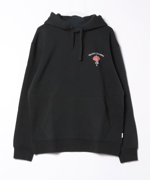 BANKS（バンクス）の「HOODIE/BANKS(バンクス)スタンダードシルエットハイビスカスグラフィック長袖プルオーバーフーディ（パーカー・メンズ・オフホワイト/ダークブラック・MEDIUM/LARGE/X-LARGE）」の5枚目の写真