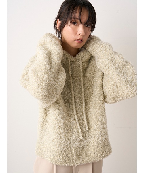 emmi（エミ）の「ラメニットフーディー（ニット/セーター）」 - WEAR