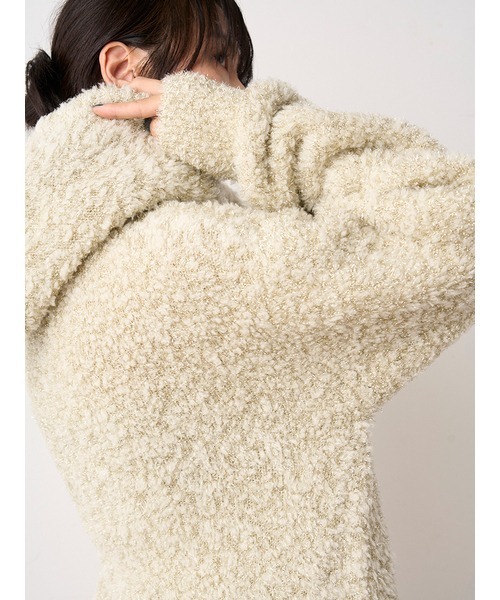 ◆新品◆　emmi ラメニット　フーディー　ラメ　シルバー　きらきら☆ emmi（エミ）の「ラメニットフーディー（ニット/セーター）」 - WEAR