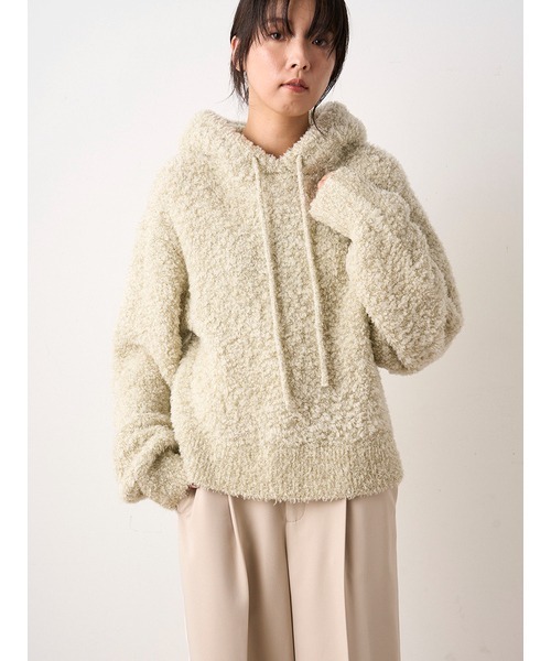 emmi（エミ）の「ラメニットフーディー（ニット/セーター）」 - WEAR