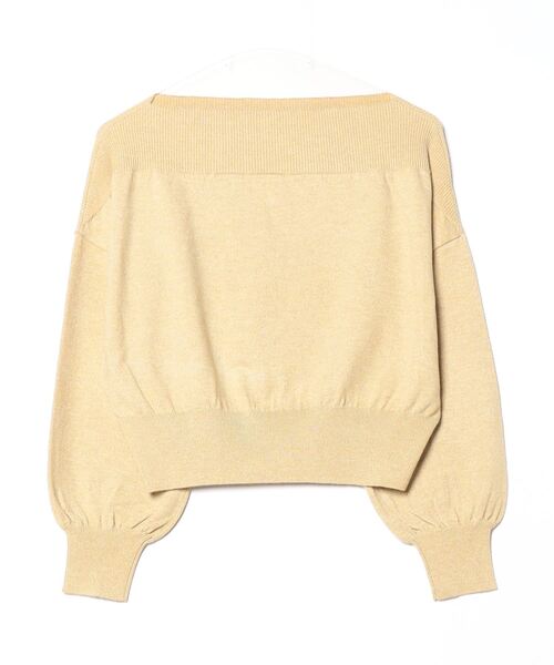 LAISSE PASSE（レッセパッセ）の「オフショルショートプルオーバー（ニット/セーター・レディース・ピンク/ミント/ベージュ/マスタード/ライトピンク・MEDIUM）」の19枚目の写真