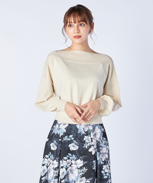 【セール】オフショルショートプルオーバー（ニット/セーター）｜LAISSE PASSE（レッセパッセ）