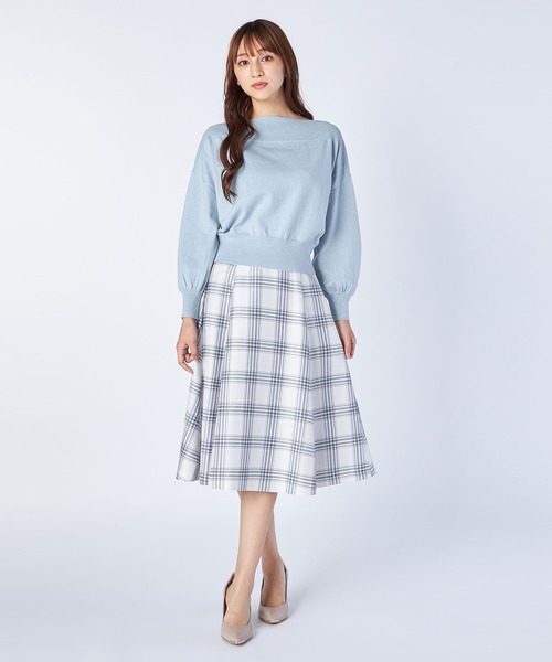 LAISSE PASSE（レッセパッセ）の「オフショルショートプルオーバー（ニット/セーター・レディース・ピンク/ミント/ベージュ/マスタード/ライトピンク・MEDIUM）」の9枚目の写真