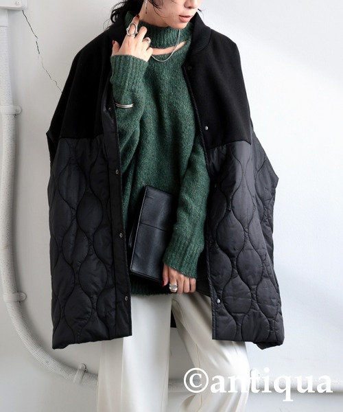antiqua(アンティカ)の「肌見せハイネックニット(ニット/セーター・レディース・グリーン/グレー/ベージュ・ONESIZE)」の19枚目の写真