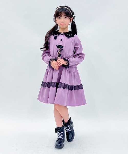 axes femme（アクシーズファム）の「ネコ襟ティアードワンピース