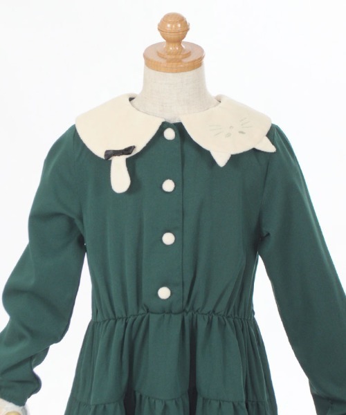 axes femme kawaii猫会ワンピース グリーン M axes femme（アクシーズ