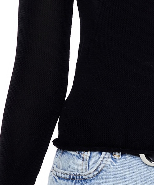 FOREVER 21(フォーエバー トゥエンティーワン)の「ベーシックニットプルオーバー(ニット/セーター・レディース・バーガンディー/ブラック・SMALL/MEDIUM)」の6枚目の写真