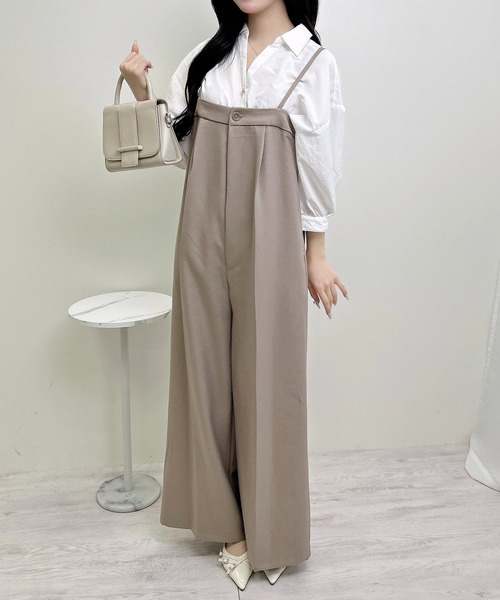 INGNI（イング）の「ベアキャミサロペット（サロペット/オーバーオール・レディース・ベージュ/グレー/ブラック・M）」の20枚目の写真