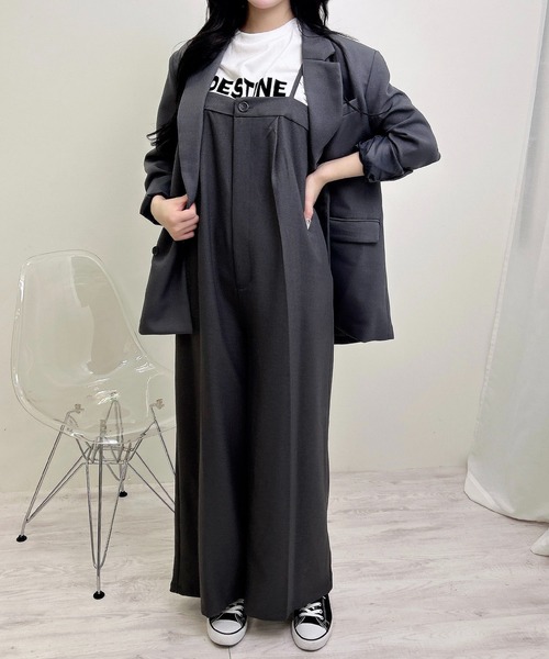 INGNI（イング）の「ベアキャミサロペット（サロペット/オーバーオール・レディース・ベージュ/グレー/ブラック・M）」の15枚目の写真