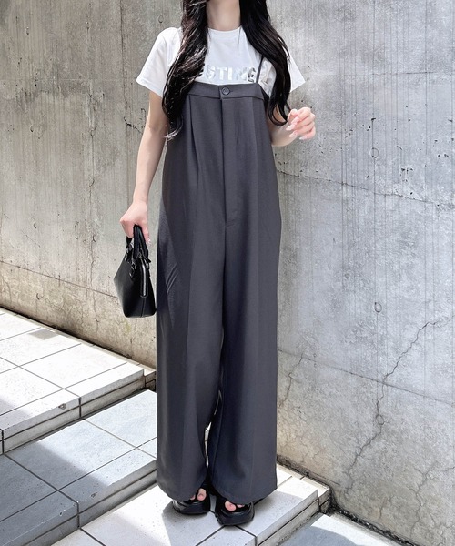 INGNI（イング）の「ベアキャミサロペット（サロペット/オーバーオール・レディース・ベージュ/グレー/ブラック・M）」の12枚目の写真