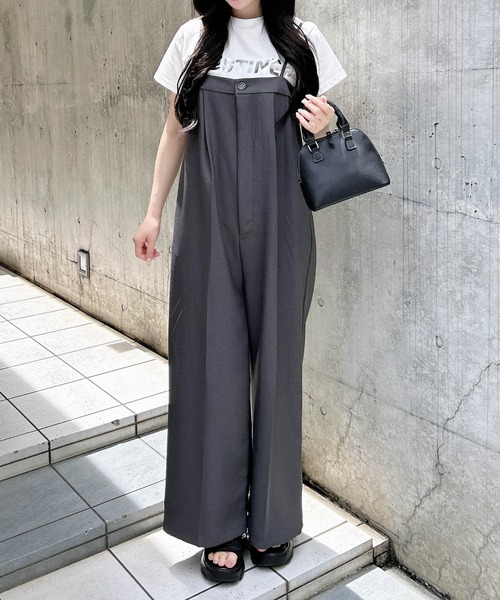 INGNI（イング）の「ベアキャミサロペット（サロペット/オーバーオール・レディース・ベージュ/グレー/ブラック・M）」の13枚目の写真