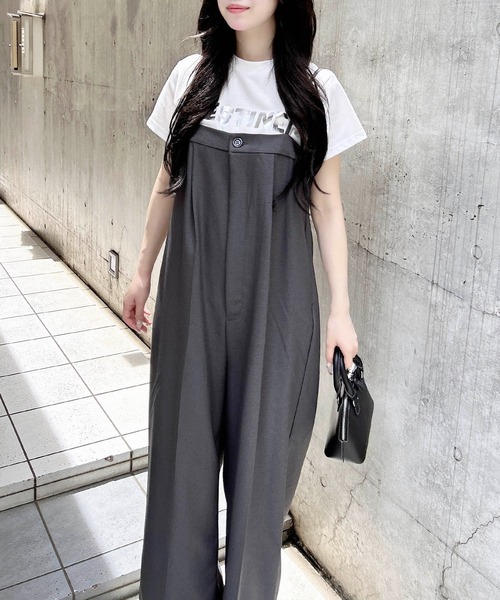 INGNI（イング）の「ベアキャミサロペット（サロペット/オーバーオール・レディース・ベージュ/グレー/ブラック・M）」の11枚目の写真