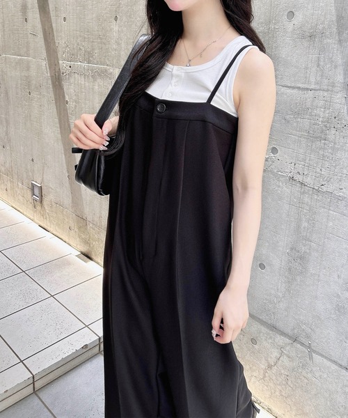 INGNI（イング）の「ベアキャミサロペット（サロペット/オーバーオール・レディース・ベージュ/グレー/ブラック・M）」の6枚目の写真