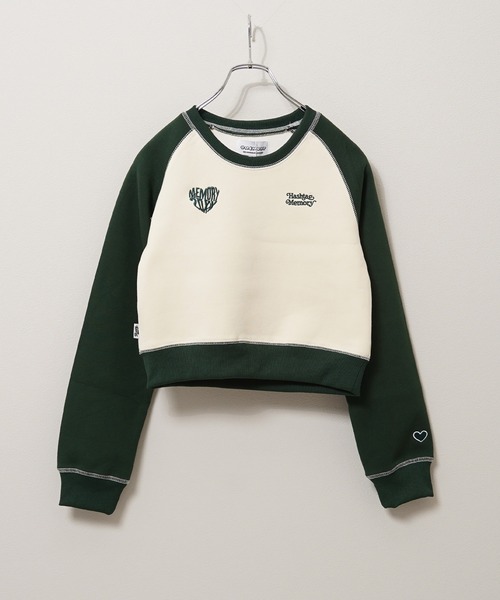 #MEMORY(メモリー)の「【MEMORY】lady's オーバーロック ボンディング ラグラン ショート丈スウェット / Lady's Overlock Bonded Raglan Short Length Sweatshirt(スウェット・レディース・ホワイト系/グリーン/ブラウン/ブラック・FREE)」の11枚目の写真