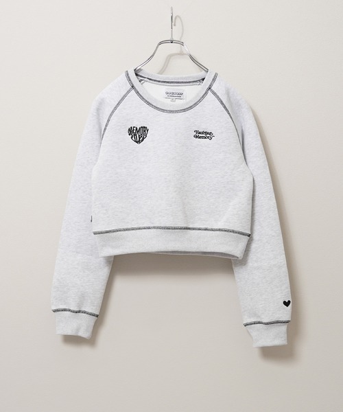 #MEMORY(メモリー)の「【MEMORY】lady's オーバーロック ボンディング ラグラン ショート丈スウェット / Lady's Overlock Bonded Raglan Short Length Sweatshirt(スウェット・レディース・ホワイト系/グリーン/ブラウン/ブラック・FREE)」の5枚目の写真