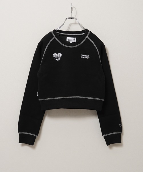 #MEMORY(メモリー)の「【MEMORY】lady's オーバーロック ボンディング ラグラン ショート丈スウェット / Lady's Overlock Bonded Raglan Short Length Sweatshirt(スウェット・レディース・ホワイト系/グリーン/ブラウン/ブラック・FREE)」の7枚目の写真