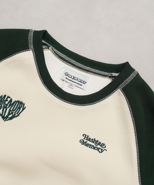 #MEMORY(メモリー)の「【MEMORY】lady's オーバーロック ボンディング ラグラン ショート丈スウェット / Lady's Overlock Bonded Raglan Short Length Sweatshirt(スウェット・レディース・ホワイト系/グリーン/ブラウン/ブラック・FREE)」の13枚目の写真