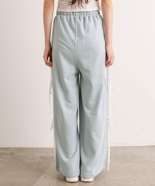 OLIVE des OLIVE（オリーブデオリーブ）の「サイドレースリボンスウェットパンツ（スウェットパンツ・レディース・サックスブルー/オフホワイト/トップグレー/ピンク・FREE）」の20枚目の写真