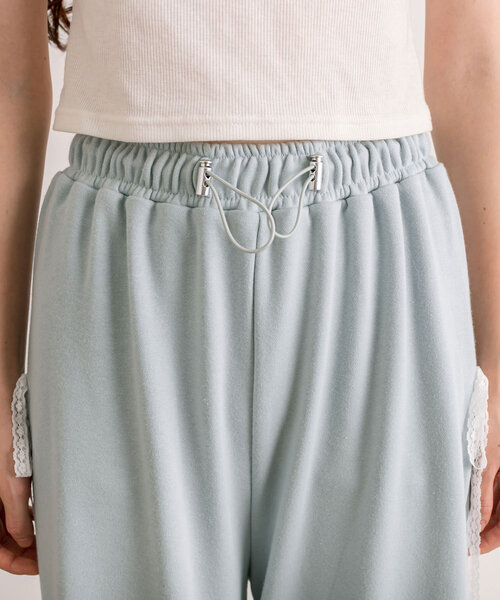 OLIVE des OLIVE（オリーブデオリーブ）の「サイドレースリボンスウェットパンツ（スウェットパンツ・レディース・サックスブルー/オフホワイト/トップグレー/ピンク・FREE）」の21枚目の写真