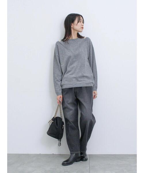 Samansa Mos2 blue（サマンサモスモスブルー）の「◎レイヤードライクニットプルオーバー（ニット/セーター・レディース・グレー/ブラウン/ベージュ・F）」の10枚目の写真