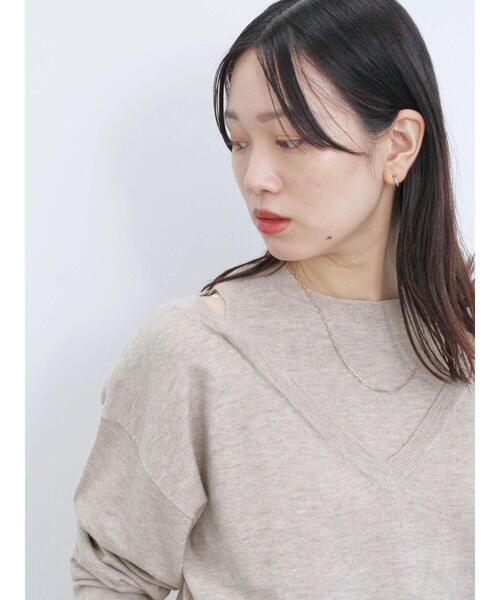 Samansa Mos2 blue（サマンサモスモスブルー）の「◎レイヤードライクニットプルオーバー（ニット/セーター・レディース・グレー/ブラウン/ベージュ・F）」の11枚目の写真