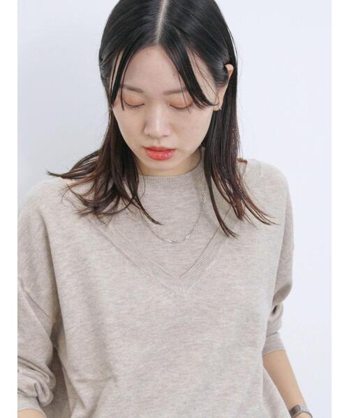 Samansa Mos2 blue（サマンサモスモスブルー）の「◎レイヤードライクニットプルオーバー（ニット/セーター・レディース・グレー/ブラウン/ベージュ・F）」の13枚目の写真