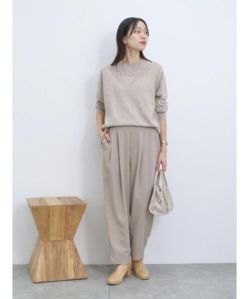 Samansa Mos2 blue（サマンサモスモスブルー）の「◎レイヤードライクニットプルオーバー（ニット/セーター・レディース・グレー/ブラウン/ベージュ・F）」の15枚目の写真