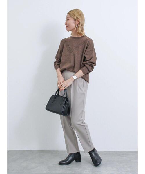 Samansa Mos2 blue（サマンサモスモスブルー）の「◎レイヤードライクニットプルオーバー（ニット/セーター・レディース・グレー/ブラウン/ベージュ・F）」の22枚目の写真