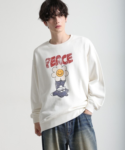 セール】【RAKIZ】コラボプリント/ヘビーウェイトビッグスウェット