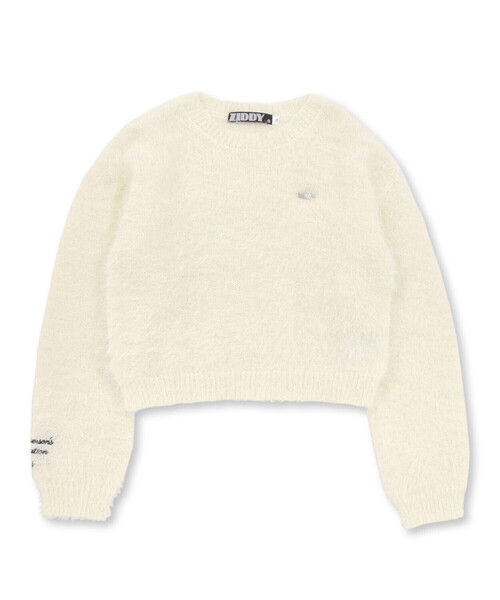 ZIDDY（ジディ）の「シャギーニット(130~160cm)（ニット/セーター・キッズ・オフホワイト/ブラック・150cm/140cm/130cm/FREE）」の10枚目の写真