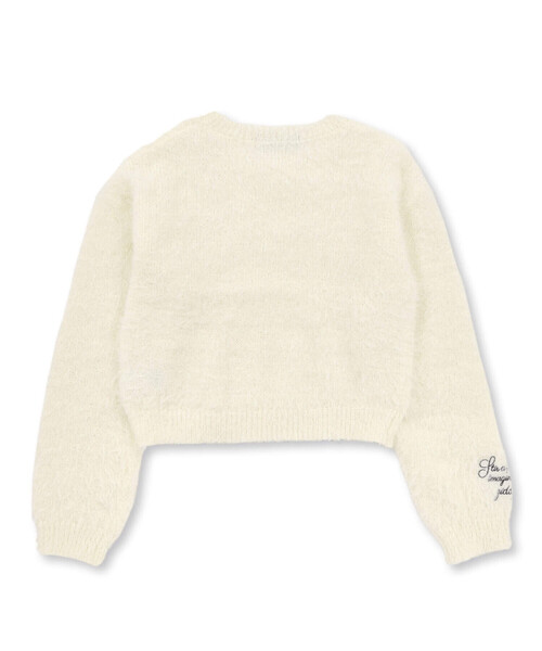 ZIDDY（ジディ）の「シャギーニット(130~160cm)（ニット/セーター・キッズ・オフホワイト/ブラック・150cm/140cm/130cm/FREE）」の11枚目の写真