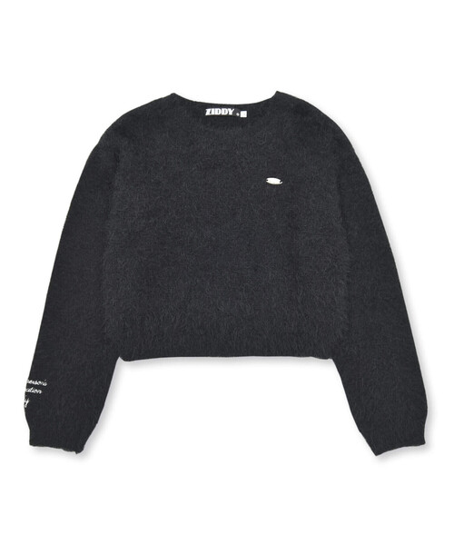 ZIDDY（ジディ）の「シャギーニット(130~160cm)（ニット/セーター・キッズ・オフホワイト/ブラック・150cm/140cm/130cm/FREE）」の15枚目の写真