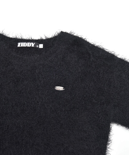 ZIDDY（ジディ）の「シャギーニット(130~160cm)（ニット/セーター・キッズ・オフホワイト/ブラック・150cm/140cm/130cm/FREE）」の17枚目の写真