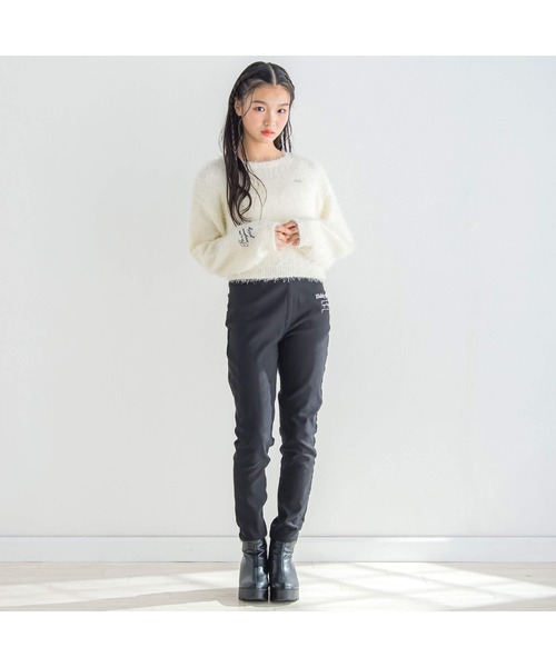 ZIDDY（ジディ）の「シャギーニット(130~160cm)（ニット/セーター・キッズ・オフホワイト/ブラック・150cm/140cm/130cm/FREE）」の20枚目の写真