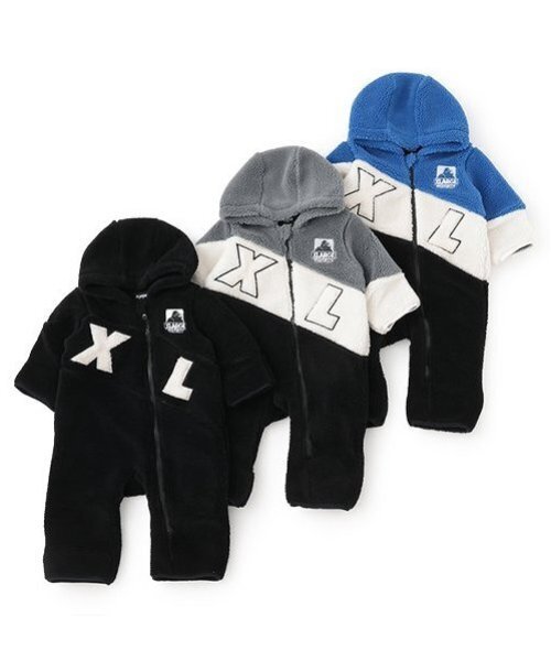 セール】カラーブロックボアカバーオール（ロンパース）｜XLARGE KIDS