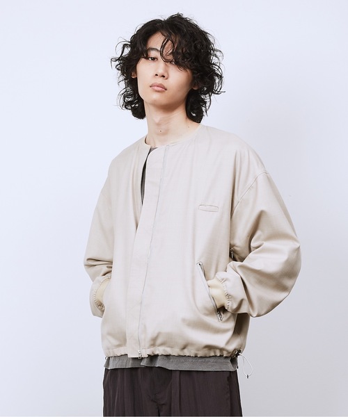 Dulcamara(ドゥルカマラ)の「よそいきバックポケットZipブルゾン(ブルゾン・メンズ・ブラック/ベージュ系/ミックスグレー・0/1)」の3枚目の写真